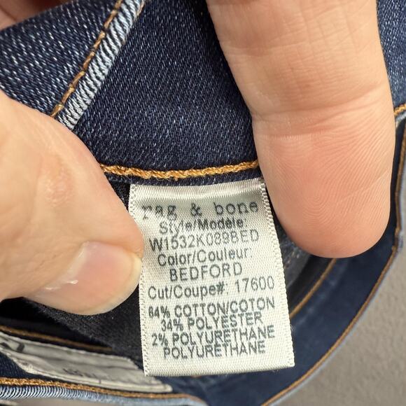 Rag & Bone Jeans Womens 29 Blue High Rise Skinny Bedford Stretch Denim - Picture 5 of 11